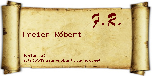 Freier Róbert névjegykártya
