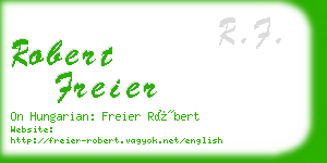 robert freier business card